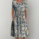 Light Floral Blue