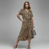 Khaki with Leopard Print