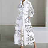 White Written Print