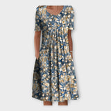 Blue with Flowers